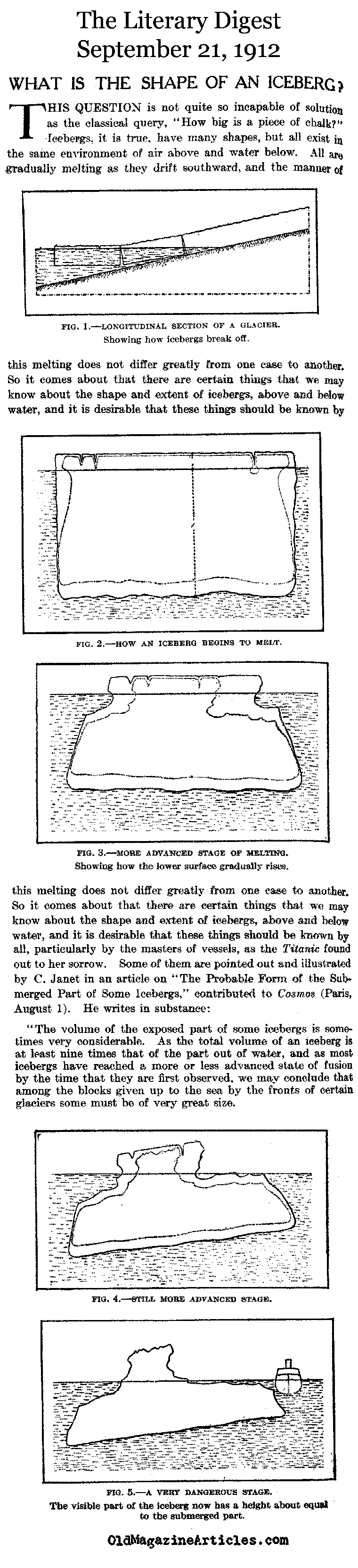 What is the Shape of an Iceberg? (Literary Digest, 1912)